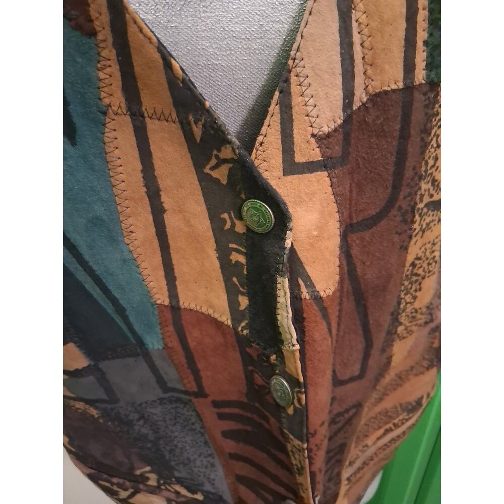 Two-One-Two leather vest. - Picture 3 of 5